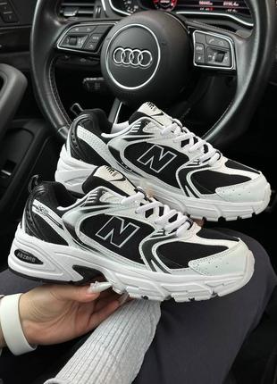 Женские кроссовки new balance 530 black white premium