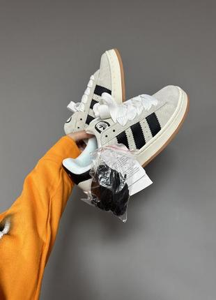 Кроссовки adidas campus light grey / black premium