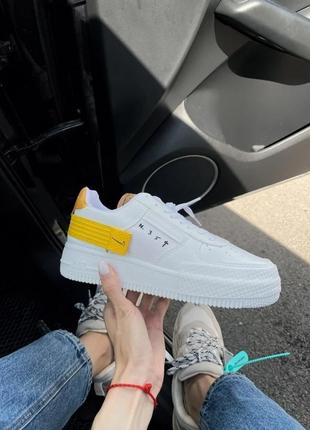 Женские кроссовки nike n354 white yellow