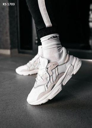 Мужские кроссовки adidas ozweego (бежеві)