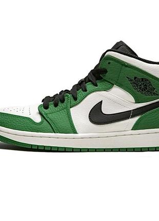 Мужские кроссовки nike air jordan 1 mid se “pine green”