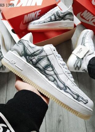 Мужские кроссовки nike air force 1 low skeleton (білі)