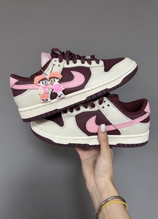 Кроссовки nike sb dunk low “burgundy / cream” premium