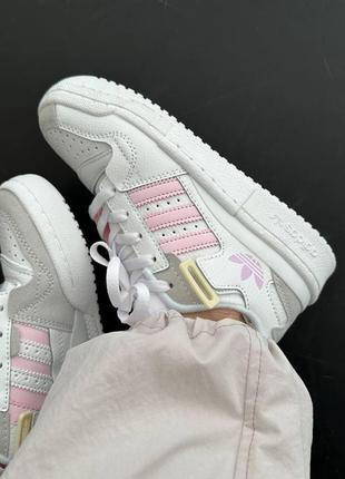Кроссовки adidas forum « white / light pink » premium