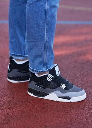 Кроссовки nike jordan retro 4 “stealth black”