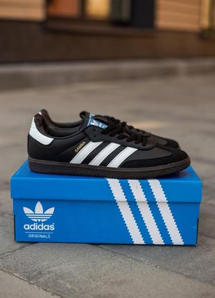 Кроссовки adidas samba black gum