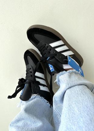 Мужские кроссовки adidas samba « black gum »