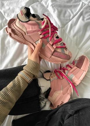 Жіночі кросівки dolce gabbana space pink premium