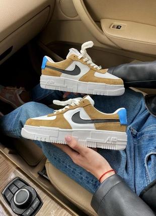 Женские кроссовки nike air force pixel desert sand