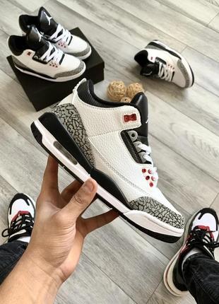 Чоловічі кросівки nike air jordan retro 3 white