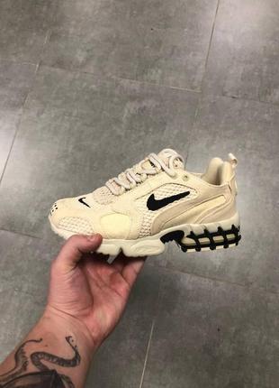 Кроссовки nike x stussy air zoom spiridon cage 2 beige