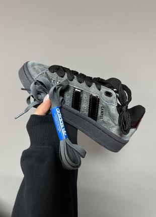 Кроссовки adidas campus graphite / black patent premium