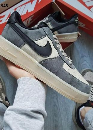 Мужские кроссовки nike air force (біло/сірі)