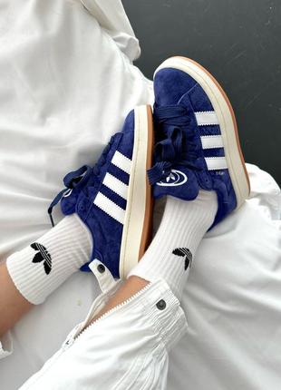 Женские кроссовки adidas campus “dark blue” premium