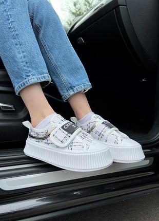 Женские кроссовки chanel sneakers white