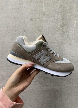 Зимние кроссовки new balance 574 stone island