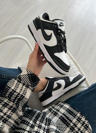 Кроссовки nike dunk low twist "white/black"