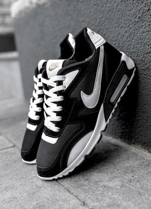 Мужские кроссовки nike air max 90 (чорно/білі)