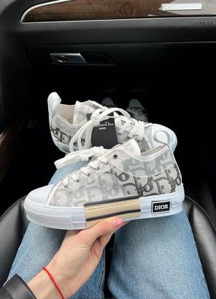 Женские кроссовки dior logo grey