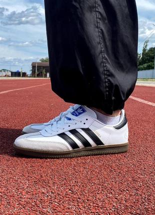 Кроссовки adidas samba og vegan low white black