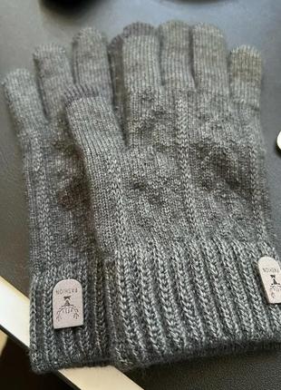 Варежки зимние с пальцами для сенсорных экранов