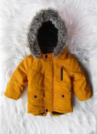 Теплая зимняя куртка парка с капюшоном primark