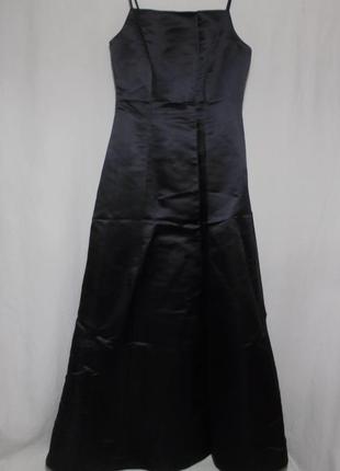 Вечернее платье открытый верх атласный шелк черное 'laura ashl...