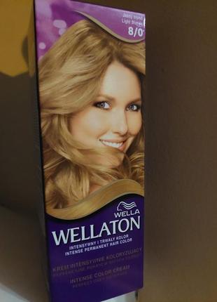 Крем-краска для волос wella wellaton интенсивная 8/0 песочный ...