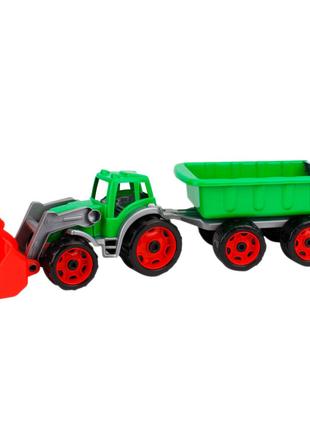 Игрушечный трактор с ковшом и прицепом 3688TXK, 2 цвета