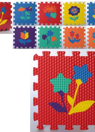 Детский коврик мозаика Цветы MR 0359 из 9 элементов