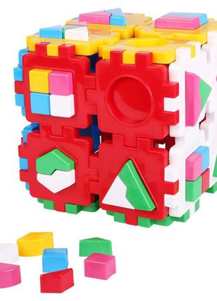 Детский развивающий Куб ТехноК 2650TXK сортер с геометрическим...