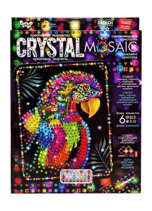 Креативное творчество "Crystal mosaic Попугай" CRM-02-06, 6 фо...