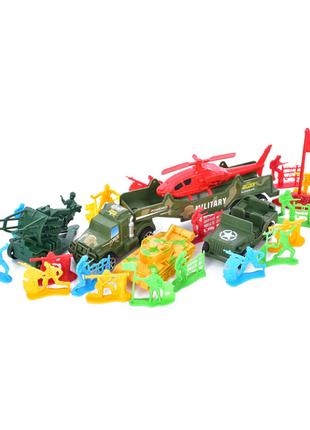 Игровой набор Солдатики Bambi 8899-39-40 с транспортом