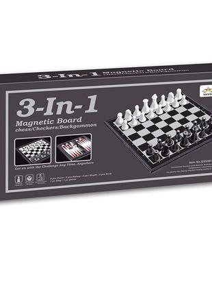 Шахматы магнитные 3 в 1 QX53810 поле 15 х 15 см