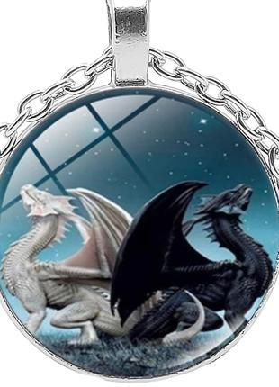 Круглый кулон металл дракон Беззубик Фурия приручить дракона