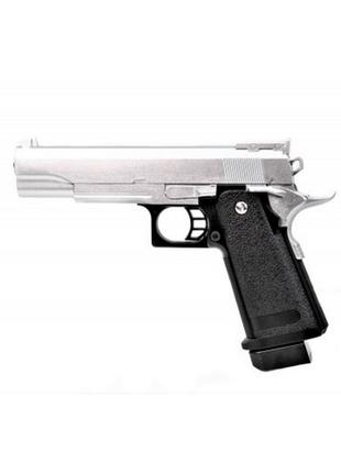 Детский пистолет на пульках "Colt M1911" Galaxy G6S металл сер...