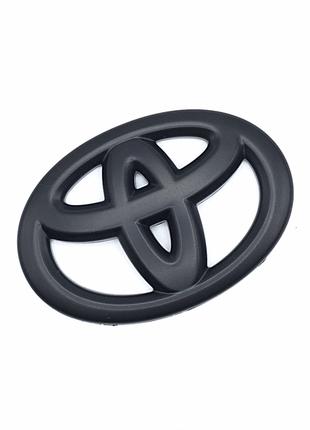 Накладка на эмблему руля Toyota (чёрный, матовый), 67х47 мм