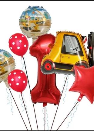 Набір повітряних кульок на день народження з машиною навантажу...