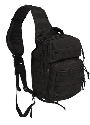 Рюкзак тактичний одне лямковий "Mil-tec" — чорний
