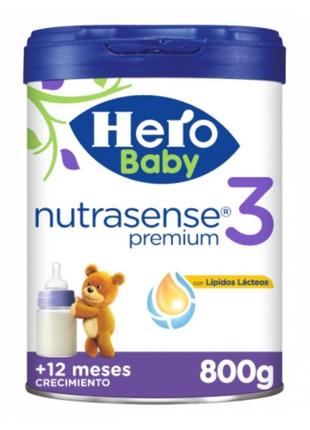 Смесь молочная hero baby nutrasense premium 3 для детей с 12 м...