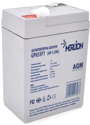 Аккумулятор Merlion GP655F1 6V 5.5 Ah AGM