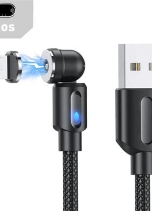 Магнитный кабель USLION 2 в 1 / Lightning (Iphone) - USB / 540...
