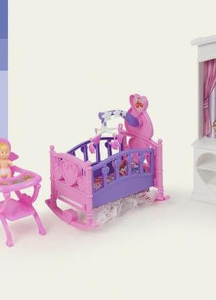 Меблі для ляльок типу барбі gloria 24022 з малюком