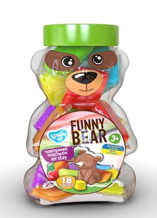 Набір для ліплення з повітряним пластиліном "funny bear" тм lo...