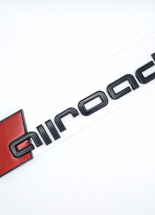 Эмблема надпись Allroad Audi (чёрный, глянец)