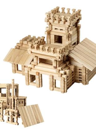 Дерев'яний конструктор "замок" 900361, 294 деталі