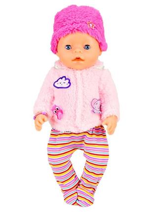 Дитяча лялька-пупс bl037 в зимовому одязі, пустушка, горщик, п...