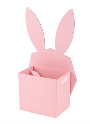 Коробка "подарок от зайчика", розовая