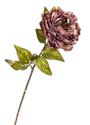 Цветок искусственный "пионовидная роза темно-фиолетовая"