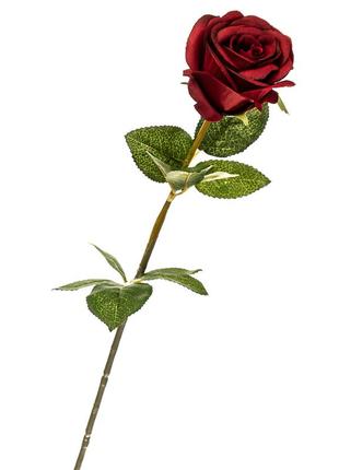 Цветок искусственный "роза бордовая"